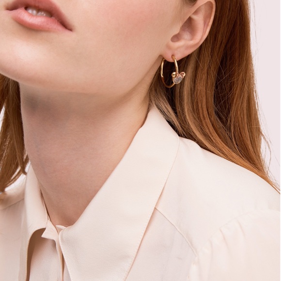 🆕 Kate Spade x Disney Minnie Mouse Hoop Earrings - Picture 3 of 6